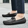 Explosiones de Comercio Exterior Zapatos Tipo Mocasín de Piel de Vaca Ultraligeros Mocasines con Borlas para Hombre Zapatos Casuales Moda Exterior para Conducir Zapatos de Hombre