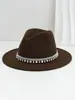 Sombreros Fedora de Fieltro para Hombres y Mujeres con Pedrería, Piedras Preciosas y Tachuelas, Sombreros de Jazz Vintage, Sombreros Personalizados para Fiestas y Bodas, Sombreros Elaborados y Brillantes
