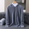Tricô Malha Blusa Moletom com Capuz Masculino Casual com Capuz Tricô de Pelo de Vison Pelo de Coelho Moda Camisa Básica Solta Outono e Inverno