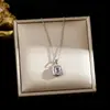 Colar de Aço Titânio Prateado para Mulheres, Venda Quente na Live do TikTok, Corrente de Clavícula Versátil da Moda, Celebridade da Internet, Joia que Não Desbota