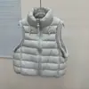 Chaqueta de Plumón Pinghu 2026 Otoño/Invierno Nuevo Estilo 90% Plumón de Pato Blanco Chaleco de Punto Patchwork Moda Chaleco para Mujer