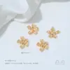 Banhado a Cobre Banhado a Ouro 14K Zircônia Flor de Ameixa Contas Espaçadoras Flor Pingente Feito à Mão DIY Pulseira Colar Acessórios de Joia Material