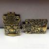 Llavero Colgante Bestia Refrescante de Latón Longsheng Jiuzi Medalla de Bronce de la Suerte Personalidad Creativa Artesanías Colgantes de Mano