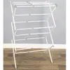 Estante Plegable de Tres Capas para Secar Ropa sin Instalación Transfronterizo, Estante de Piso para Toallas de Balcón, Estante de Secado Plegable y Retráctil de Tubo de Acero