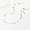 Collar de Perlas Transfronterizo, Estilo Francés de Nicho, Lujo Ligero, Sensación de Alta Gama, Accesorio de Cadena para Clavícula con Forma de Corazón, Joyería Fina de Cadena para el Cuello para Mujeres