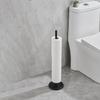 Portarrollos de papel higiénico de pie negro acero inoxidable accesorios de baño hogar inodoro portarrollos extendido