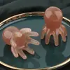 Peine Masajeador de Pulpo Cabezal Masajeador de Meridianos Terapia de Acupuntos del Cuero Cabelludo Peine de Dientes Anchos Pulpo Peine Gua Sha 3952