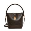 Bolso de mano estilo cubo vintage de otoño e invierno de 2024, sencillo e informal, estilo mensajero coreano.