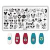 Dibujo Animado Kt Cat Arte de Uñas Impresión Plantilla de Arte de Uñas para Principiantes Anime Mickey Mouse Sello Impresión Placa de Acero