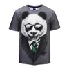 Estilo Nuevo de Verano 3D Europeo y Americano Manga Corta Ropa Formal para Hombre Falso Dos Piezas Estampado Digital Original Creativo Regalo Camiseta