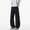 Pantalones casuales para hombre con estampado de escamas de dragón estilo americano, pierna recta para primavera y otoño, pantalones ligeros y transpirables para hombre, corte limpio, pantalones de chándal con dobladillo curvo para hombre
