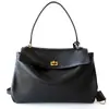 Bolsa Tote, Bolsa Feminina de Couro Genuíno, Bolsa de Ombro Transversal Grande e Fashion, Couro Macio, Estilo Simples para o Dia a Dia
