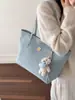 Bolsa Tote Transfronteiriça Fresca e Doce 2026 Nova Bolsa de Grande Capacidade para o Dia a Dia Versátil Elegante Estilosa Bolsa de Ombro