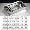 Plato Cuadrado Profundo Estilo Japonés de Acero Inoxidable 304 Plato de Cena Base Plana Cuadrada Cuenco para Freír Plato para Barbacoa Bandeja para Té Bandeja