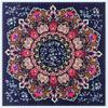 Lenço de seda Mai Tong estilo chinês retrô azul e branco porcelana novo para mulheres twill de seda artificial lenço xale quadrado grande