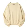 Moletom Pesado Estilo Americano 460G Algodão Puro Casual Gola Redonda Engrossado Casal Raglan Cor Sólida Marca Tendência Estilo Casal Retrô