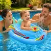 Asiento inflable de PVC para niños, hecho a medida en pequeños lotes, antivuelco, con forma de lancha motora