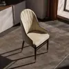 Silla Minimalista Moderna de Lujo Ligero, Silla de Comedor para Hotel, Taburete con Respaldo para Casa de Alquiler, Silla Suave para Ocio en Casa y Mahjong