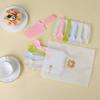 Envío Gratis Desechable Engrosado Set de Vajilla para Pastel de Cumpleaños Cuatro Piezas Horneado Postre Plástico Cubiertos y Plato para Pastel Cera