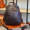 Oferta especial: Bolso de Cuero para Mujer de Cuero Curtido Vegetal de 25, Mochila de Cuero Genuino de Primera Capa, Bolso Hecho a Mano de Cuero Curtido Vegetal Teñido al Agua, Bolso Vintage de Doble Hombro