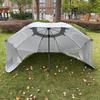 Atacado Personalizado 2,4m Tenda de Praia Portátil Guarda-chuva Multifuncional Camping Grande Guarda-chuva de Pesca Sombra Cortina de Céu