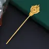Liga Eletroforese Três Cores Conservação de Cor Pena de Fênix Leque Grampo de Cabelo Novo Estilo Chinês Traje Antigo Versátil Simples Passo Grampo de Cabelo
