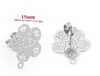 Pendientes de Acero Inoxidable de Moda con Diseño Calado para Oreja Pendientes Chapados al Vacío en Oro de 18 Quilates Materiales para Joyería Hecha a Mano DIY