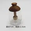 Palito de Vidro para Mexer Tampa de Madeira de Acácia Enfeites para Cozinha Doméstica Palito de Mel Tampa de Madeira com Palito