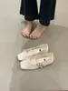 Elegantes Zapatos de Ballet Estilo Francés con Lazo, Tacón Oculto, para Mujer 2026 Primavera/Verano, Puntiagudos Cuadrados, Plateados, Zapatos Mary Jane