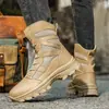 Outono e Inverno AliExpress Novo Estilo Botas Martin Cruzamento Camping Outdoor Botas Táticas Masculino Tamanho Grande 47 Sapatos de Caminhada Masculino Preto