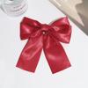 Moda Transfronteriza Retro Simple Horquilla Cinta de Tela Lazo Clip Pico de Pato Accesorios para el Cabello de Satén de Alta Gama Clip