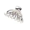 Pasador de Perlas para Mujer Clip de Lazo Estilo Coreano Pinza de Tiburón para la Parte Trasera de la Cabeza Accesorios Metálicos Grandes y Simples para el Cabello