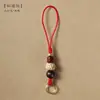 Llavero Creativo para Coche Colgante Cuerda para Colgar Wen Play Colgante de Cobre Nudo de Diamante Nudo Plano Joyería Tejida a Mano con Cuerda
