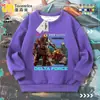 Moletom Delta Force Clothing Temático de Ação Lobo Vermelho Corrosão Rosa Dourada Gola Redonda para Homens e Crianças Manga Longa