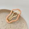 Pasador Dulce Nube marrón leche Nuevo Metal Versátil Coreano para Mujer Flequillo Roto Lateral Clip de Flequillo Celebridad de Internet Explosivo