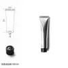 En Stock Tubo Suave Compuesto de Aluminio-Plástico de Alto Brillo Plateado de 20 ml para Envase de Cosméticos para Base de Maquillaje, Crema para Ojos y Loción Esencia