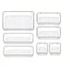 Caja de Almacenamiento de Combinación Libre 25 Piezas Caja Divisoria de Cajón Transparente Organizador Separador de Cosméticos de Escritorio Artículos Varios