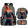 Liberación Rápida Transfronteriza Spider-Man Spider-Man Mochila Escolar Estudiante Niños Bolsa Escolar Periférica Bolso Escolar de Hombro Juego de Tres Piezas