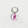 Llavero Colgante de Gema del Tiempo Cinta Rosa Transfronterizo Regalo Pequeño Creativo Anillo de Metal para Llaves