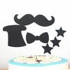 6 Piezas Decoración para Pastel Día del Padre al por Mayor Toppers Hombre Negro Barba Inserts de Cumpleaños Suministros para Fiestas Fabricante