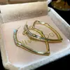 Pendientes Curvos de Bambú con Incrustaciones de Diamantes y Aguja Plateada Pendientes de Lujo Ligero de Gama Alta de Nicho Pendientes Exagerados Transfronterizos Europeos y Americanos para Mujer