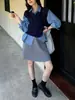 ¡Altamente Recomendado! Falda Plisada de Punto Estilo Perezoso para Mujer Otoño Nueva de Cintura Alta con Caída Falda de Línea A
