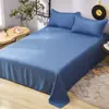 Procesamiento al por mayor de sábanas de algodón lavado, Sábanas de color sólido para cama doble de dormitorio, Gris, Gris oscuro, Blanco