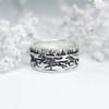 Rong Yu anillo creativo transfronterizo Running Wolf anillo europeo y americano de bosque retro lobo negro venta directa de fábrica