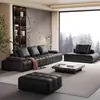 Sofá Recto Minimalista Lawrence Modelo Nuevo para Sala de Estar de Villa, Sofá Combinado Grande de Nivel Plano de Diseñador para Sala de Estar