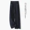 Jeans de moda azul denim de pierna ancha para mujer, estilo fino de verano, nuevo modelo 2026, pantalones rectos estrechos casuales holgados y adelgazantes