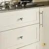 Manija de Puerta de Armario de Aleación de Zinc Estilo Francés, Tirador Sólido Minimalista Moderno Plateado Brillante Cromado de un Solo Agujero para Cajón