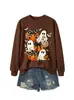 Amazon eBay estación independiente moda divertida versátil mujer fantasma calabaza murciélago lazo sudadera transfronterizo