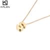Nuevo Collar de Moda Europea y Americana Brillante para Mujer Cassia Colgante de Acero de Titanio Collar con 26 Letras Mayúsculas Inglesas