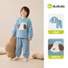 [Cálido y Acogedor] Conjunto de Pijama Infantil Dudu para Niñas, Ropa de Casa Linda de Otoño, Ropa para Niños, Ropa para Bebés, Ropa Infantil